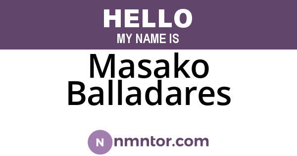 Masako Balladares