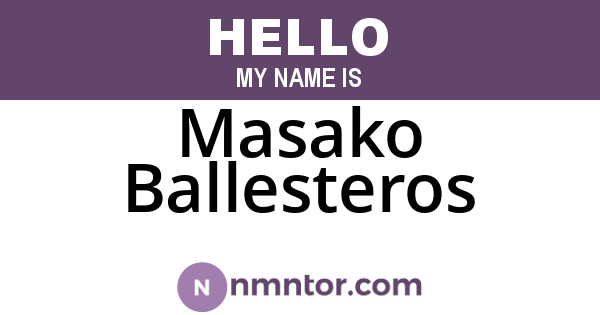 Masako Ballesteros