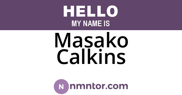Masako Calkins