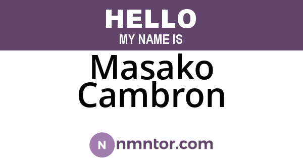 Masako Cambron