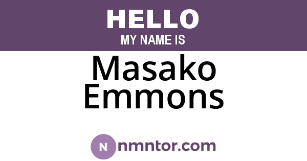 Masako Emmons