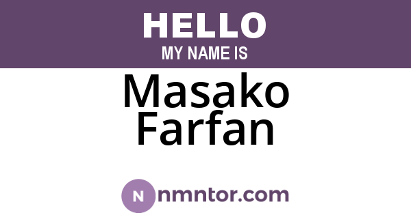 Masako Farfan