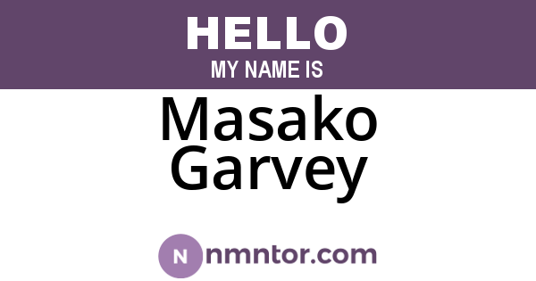 Masako Garvey