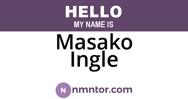 Masako Ingle