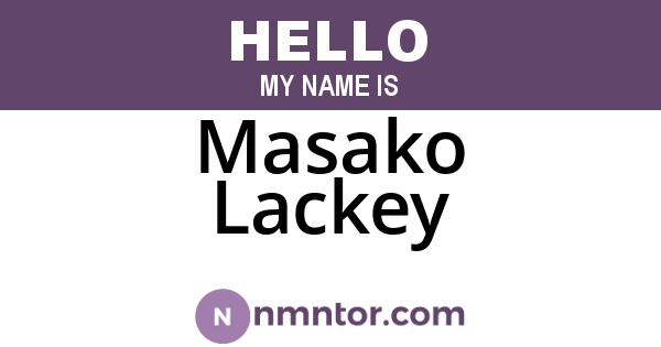 Masako Lackey
