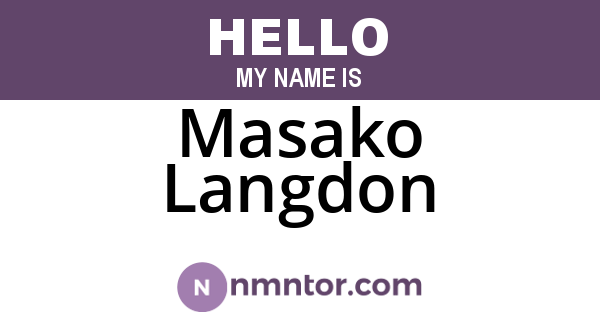 Masako Langdon