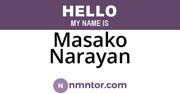 Masako Narayan