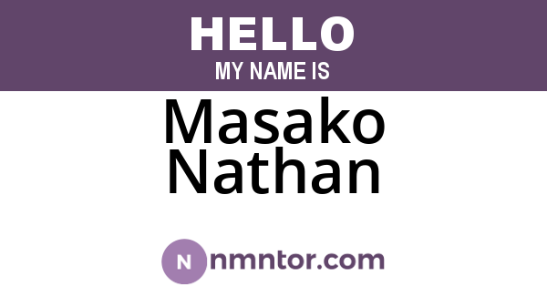 Masako Nathan