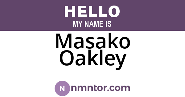 Masako Oakley