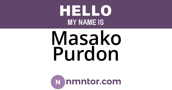 Masako Purdon
