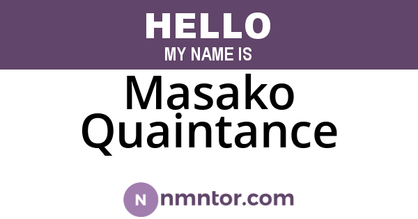Masako Quaintance