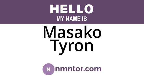 Masako Tyron