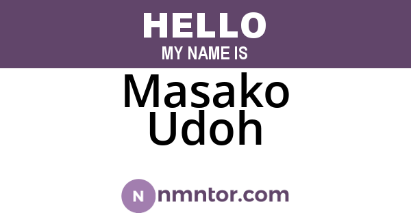 Masako Udoh