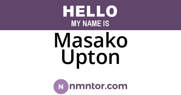 Masako Upton