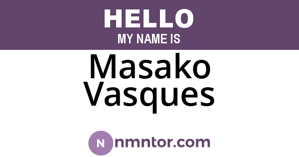 Masako Vasques