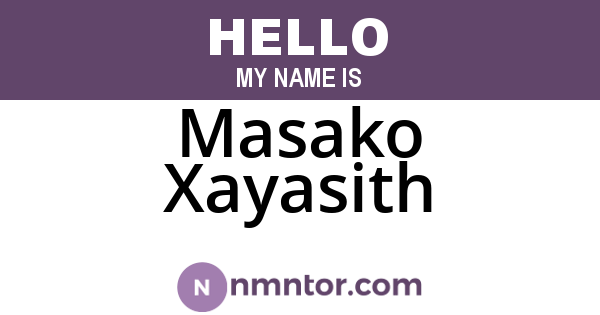 Masako Xayasith