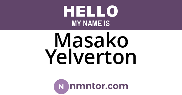 Masako Yelverton
