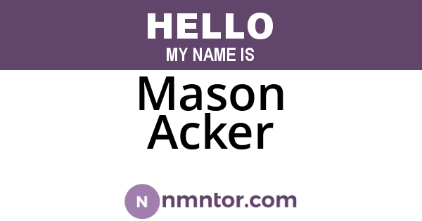 Mason Acker