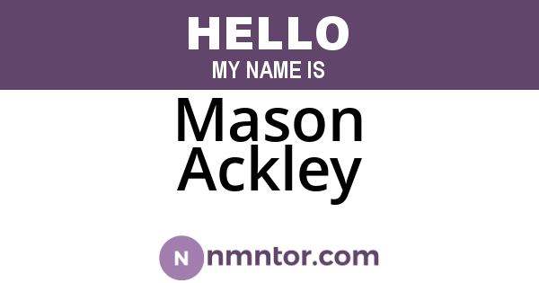 Mason Ackley