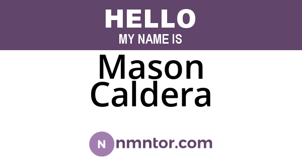 Mason Caldera