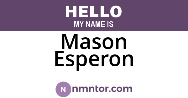 Mason Esperon