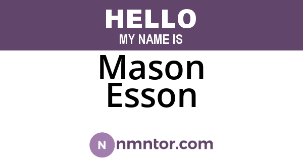 Mason Esson