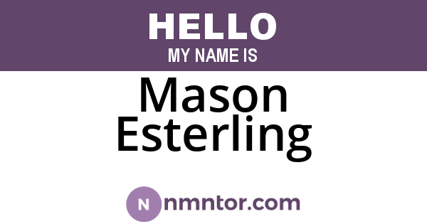 Mason Esterling