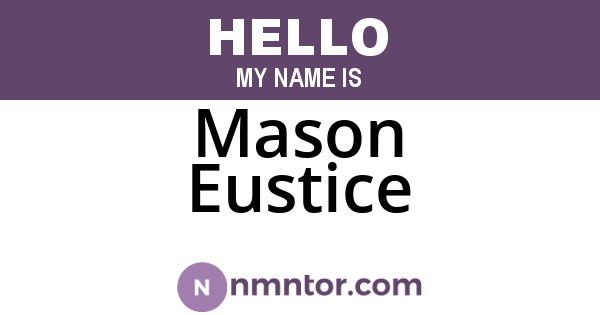 Mason Eustice
