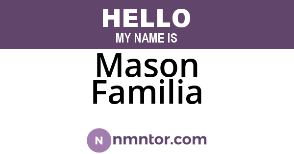 Mason Familia