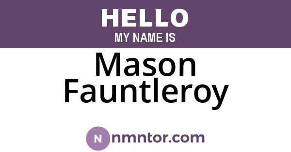 Mason Fauntleroy