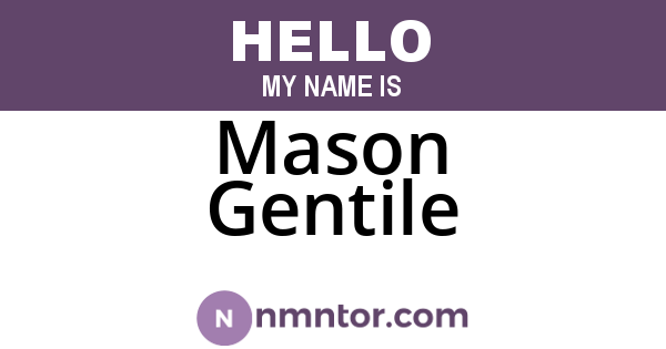 Mason Gentile