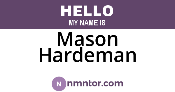 Mason Hardeman