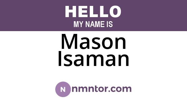 Mason Isaman