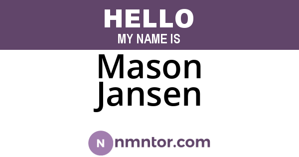 Mason Jansen