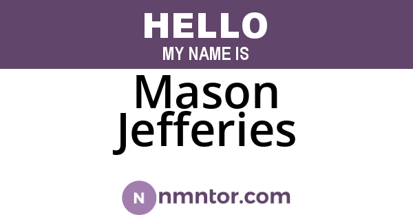 Mason Jefferies