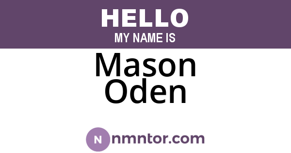 Mason Oden