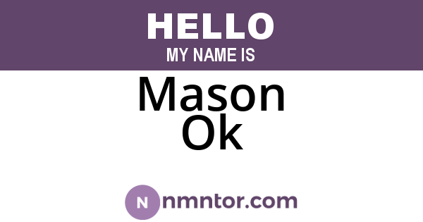 Mason Ok