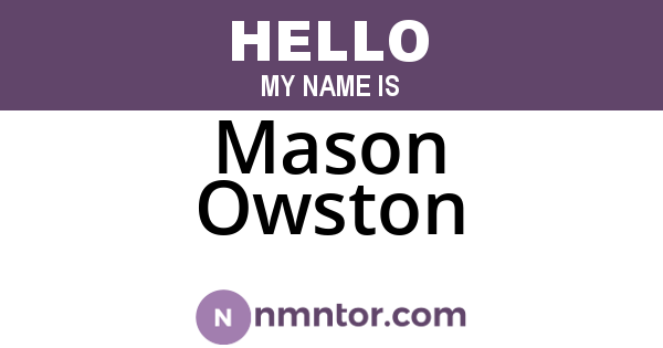 Mason Owston