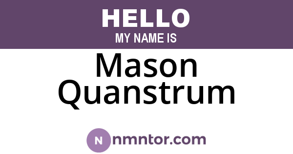 Mason Quanstrum