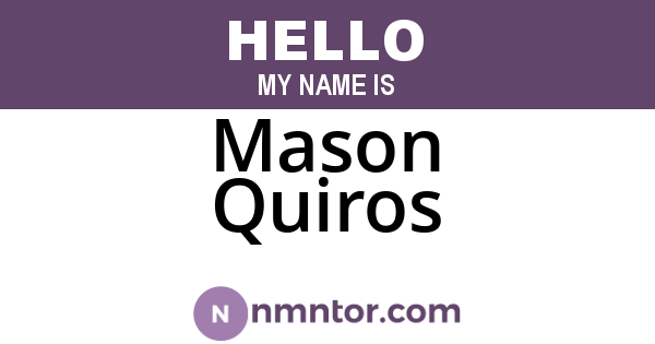 Mason Quiros