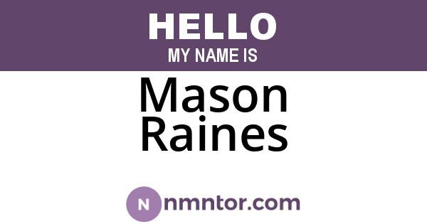 Mason Raines