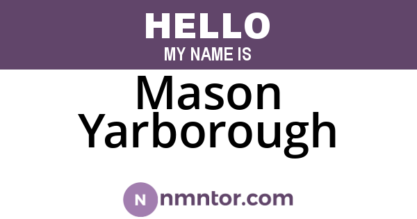 Mason Yarborough