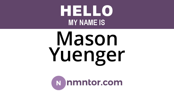 Mason Yuenger