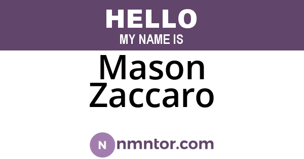 Mason Zaccaro