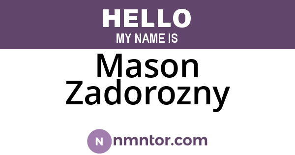 Mason Zadorozny