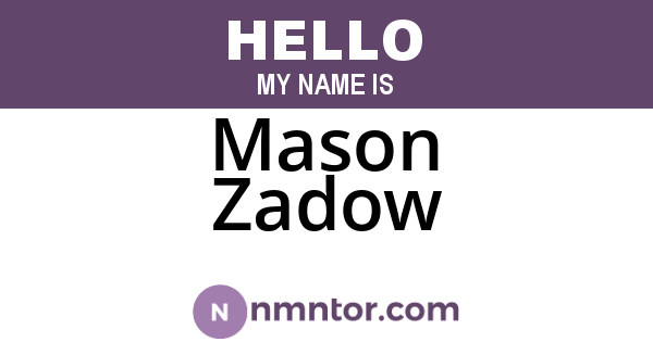 Mason Zadow