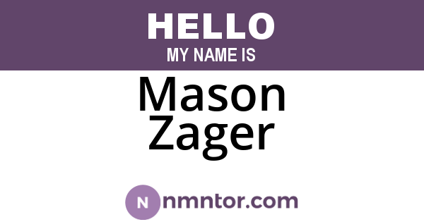 Mason Zager