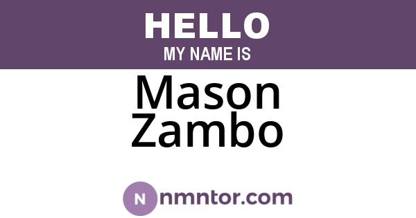 Mason Zambo