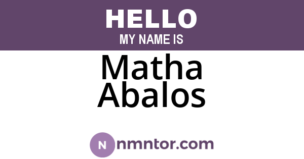 Matha Abalos
