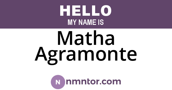 Matha Agramonte